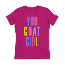 Load image into Gallery viewer, Gold Over America You GOAT Girl Youth Tee
