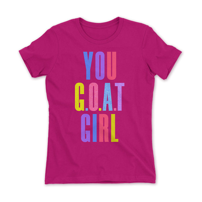 Gold Over America You GOAT Girl Youth Tee